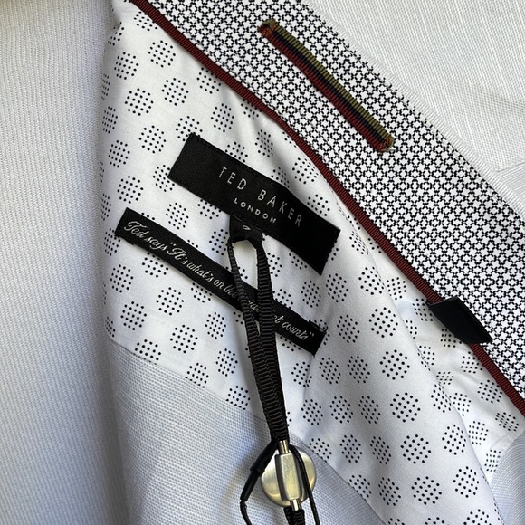 Ted Baker Grey Short Sleeve Button Down w/ Front Pocket Shirt size 3 - Picture 4 of 12